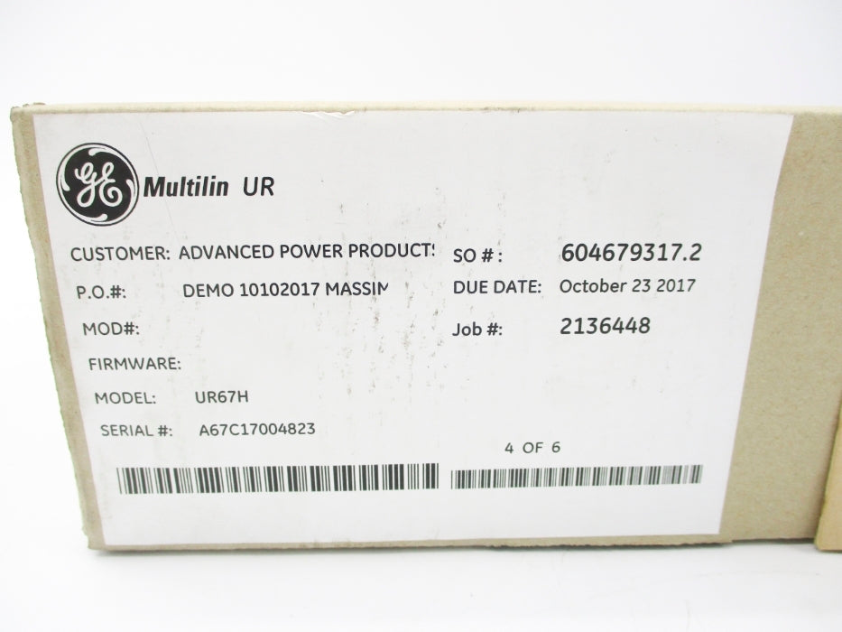 GENERAL ELECTRIC UR67H NSFS