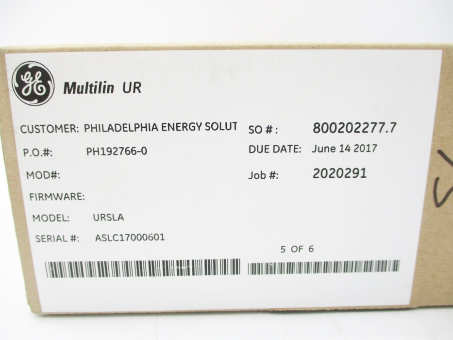 GENERAL ELECTRIC URSLA  NSFS