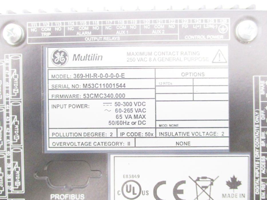 GENERAL ELECTRIC 369-HI-R-0-0-0-0-E NSNP