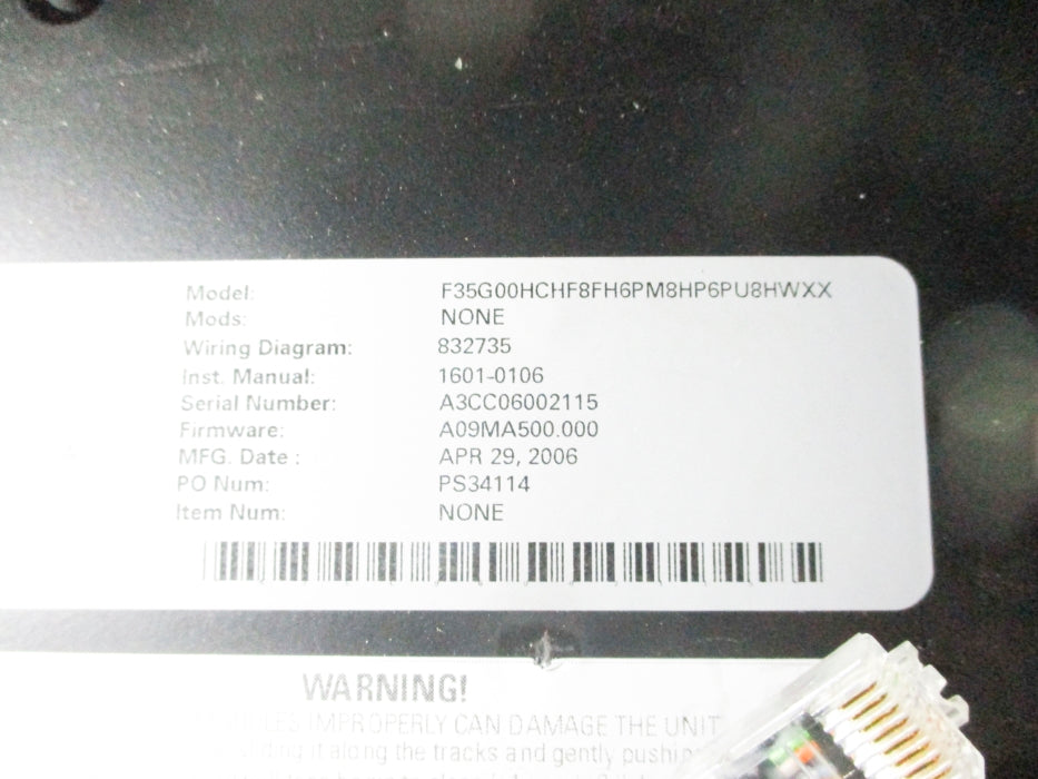 GENERAL ELECTRIC F35G00HCHF8FH6PM8H UNMP