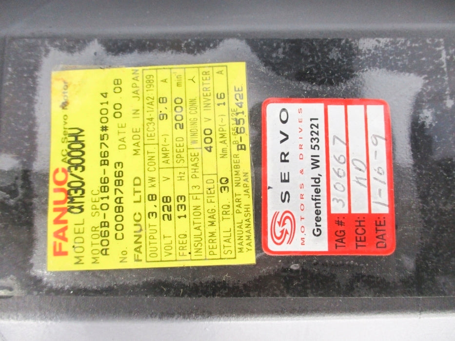 FANUC A06B-0186-B675#0014 REMAN