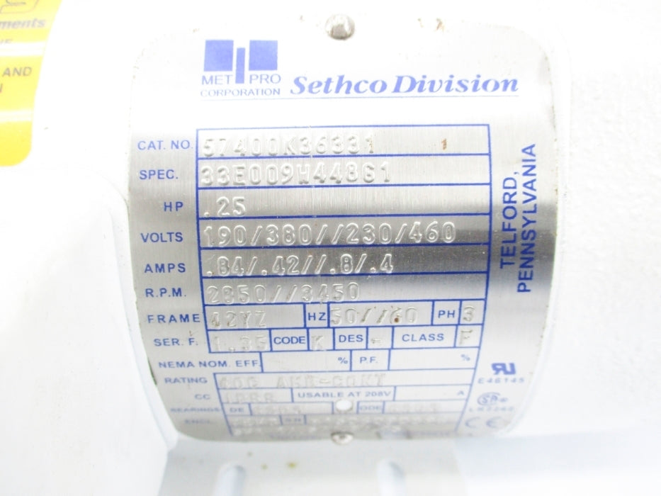 METPRO 307-3DC3 UNMP