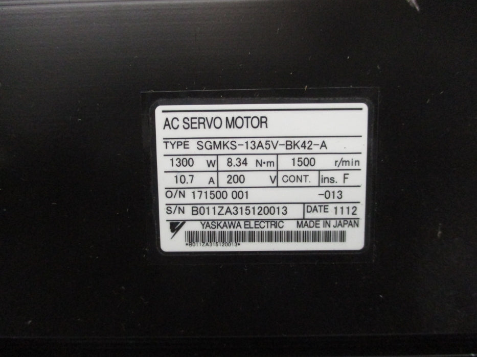 YASKAWA ELECTRIC SGMKS-13A5V-BK42-A NSNP