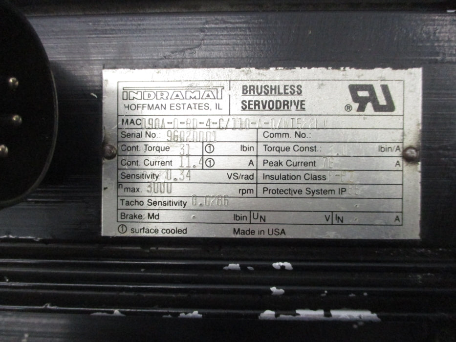 INDRAMAT MAC090A-0-RD-4-C/110-A-0/WI522LV REMAN