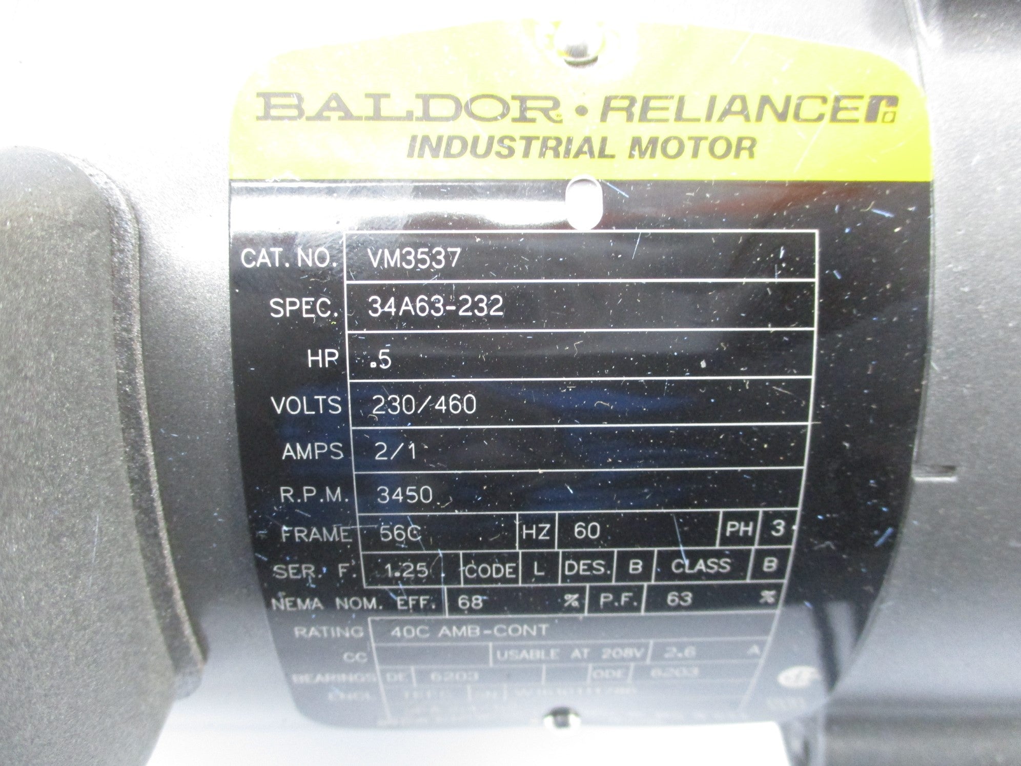 BALDOR VM3537 NSNP