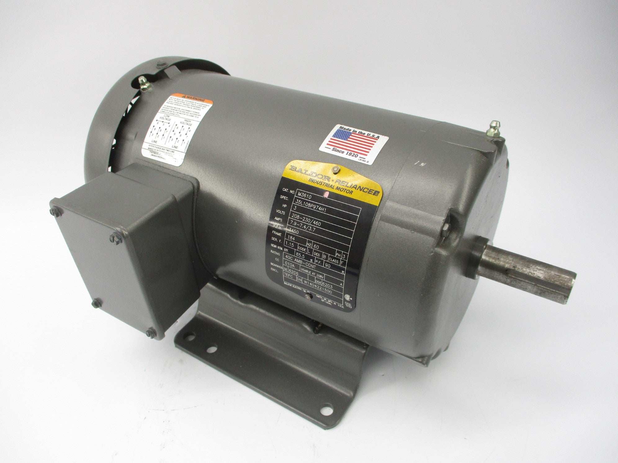 BALDOR M3610 NSNP