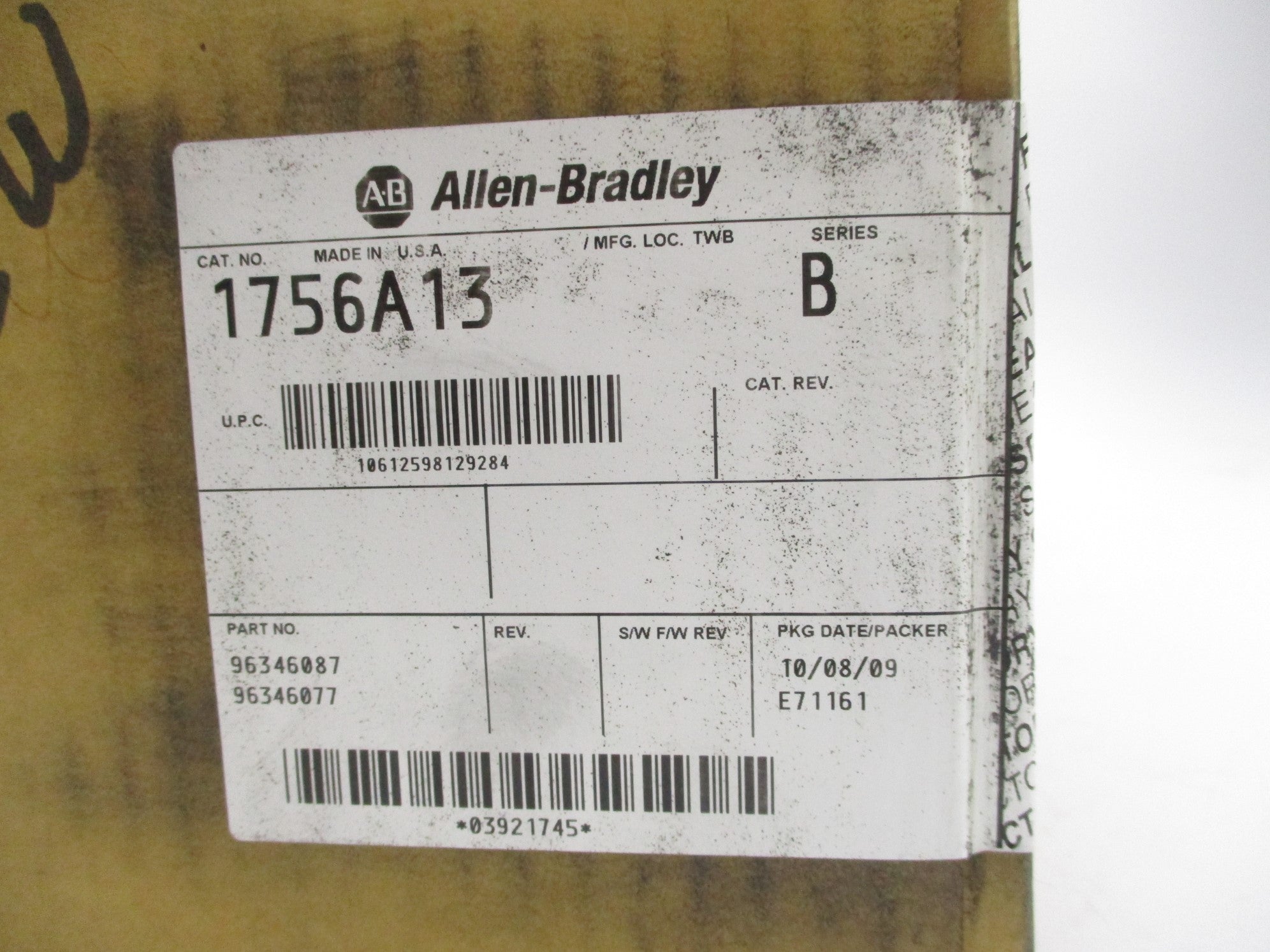 ALLEN BRADLEY 1756-A13 SER. B DATE: 2009 NSFS