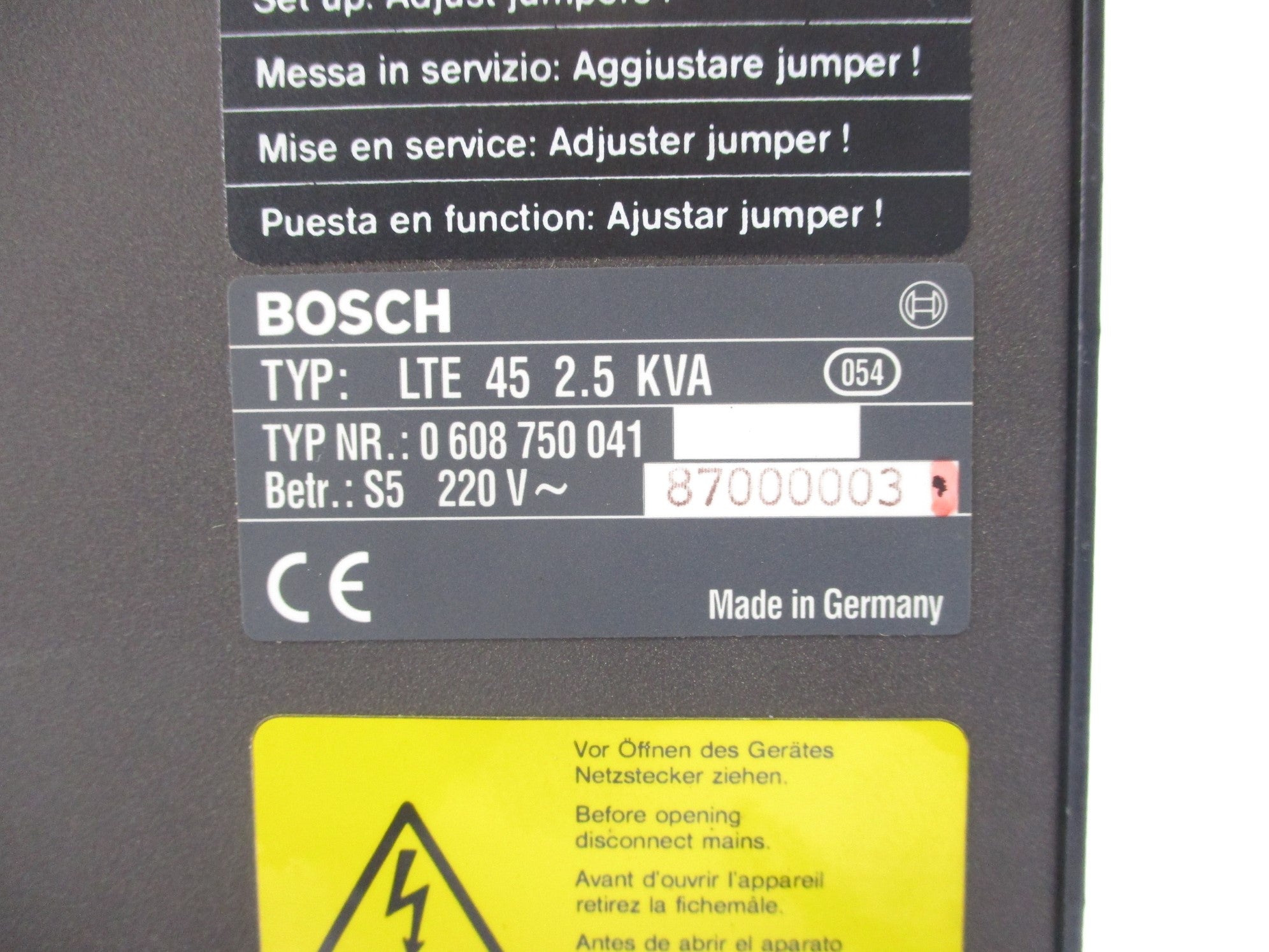 BOSCH LTE45 0608750041 UNMP
