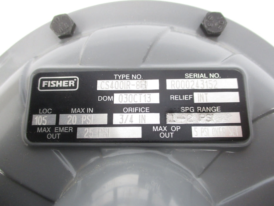 FISHER CS-2389-150767 CS400IR-8H/C7 25PSI NSMP