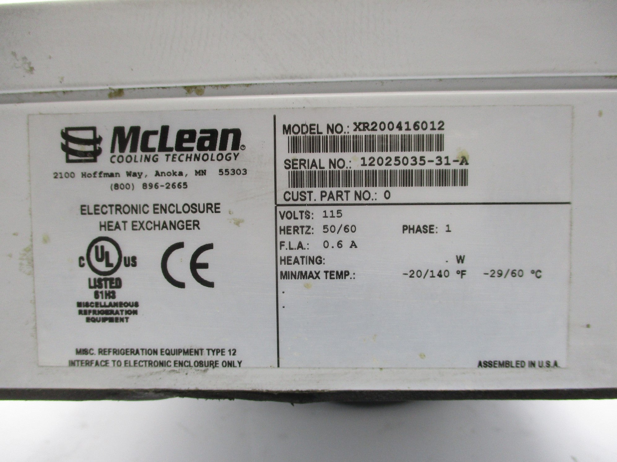 MCLEAN XR200416012 UNMP