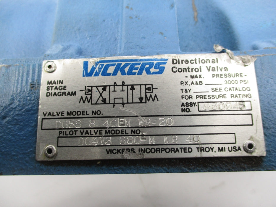VICKERS DG5S84CEMWB-20 3000PSI UNMP