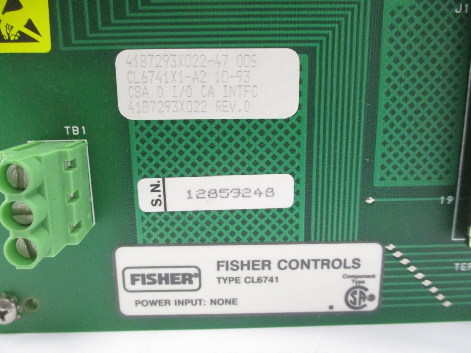 FISHER ROSEMOUNT CL6741X1-A2 41B7293X022 REV. D (AS PICTURED) NSNP
