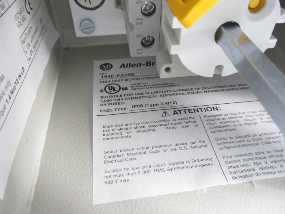 INDUSTRIAL SPARE PART 194E-FA20E SER. B NSNP