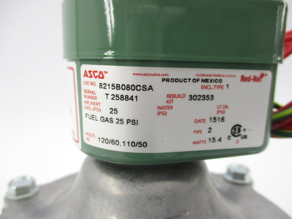 ASCO 8215B080CSA 110/120V 25PSI NSMP