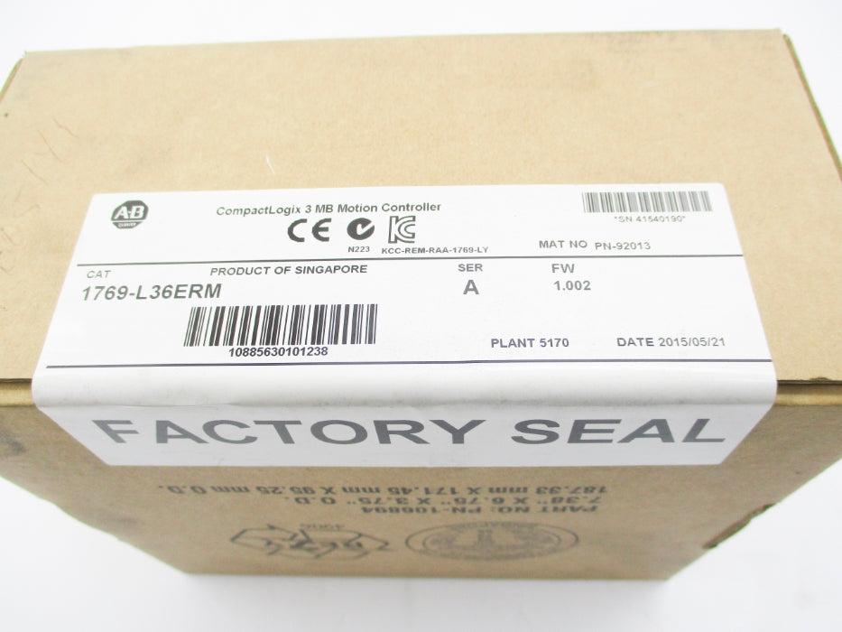 ALLEN BRADLEY 1769-L36ERM SER. A F/W 1.002 DATE: 2015 NSFS