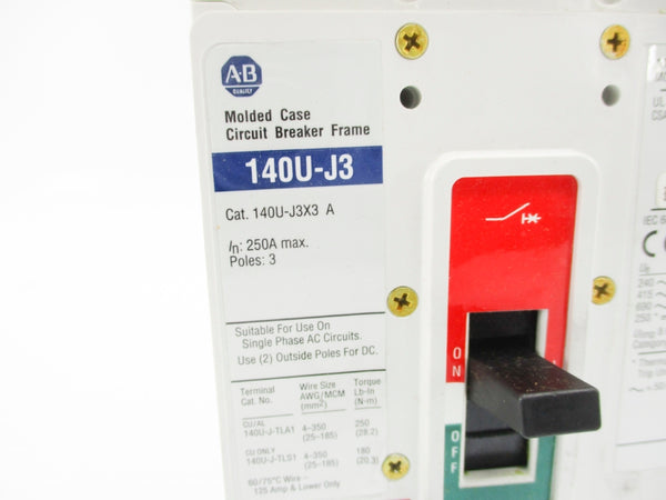 ALLEN BRADLEY 140U-J3D3-D20 SER. A 250A 480V NSMP