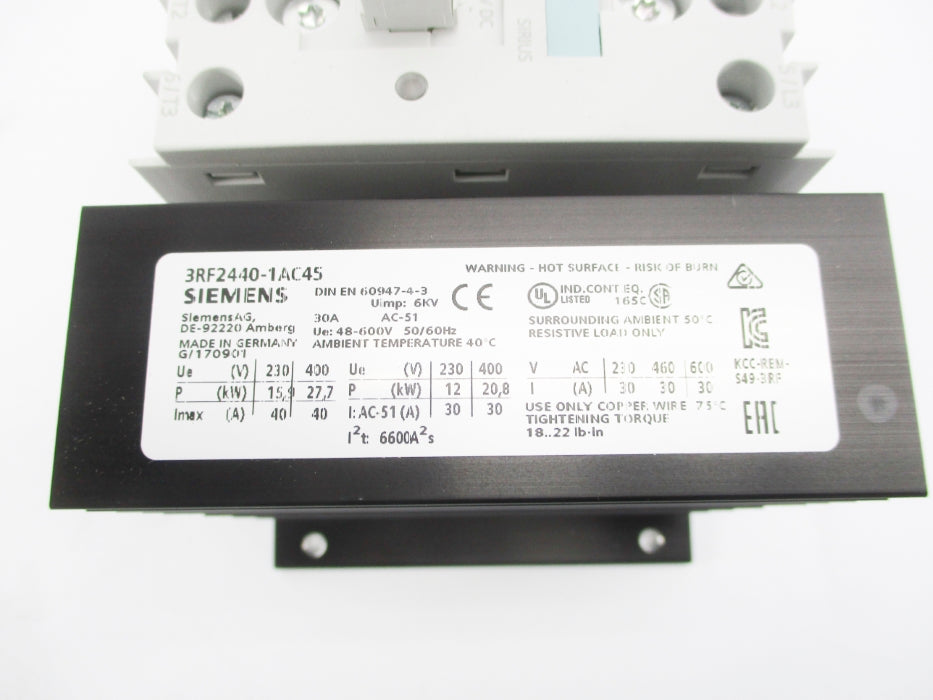 SIEMENS 3RF2440-1AC45 400V NSMP