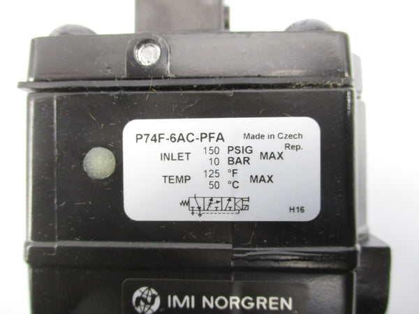 NORGREN P74F-6AC-PFA 24VDC 150PSI NSMP