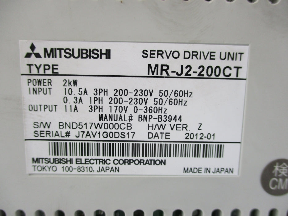 MITSUBISHI MR-J2-200CT NSMP