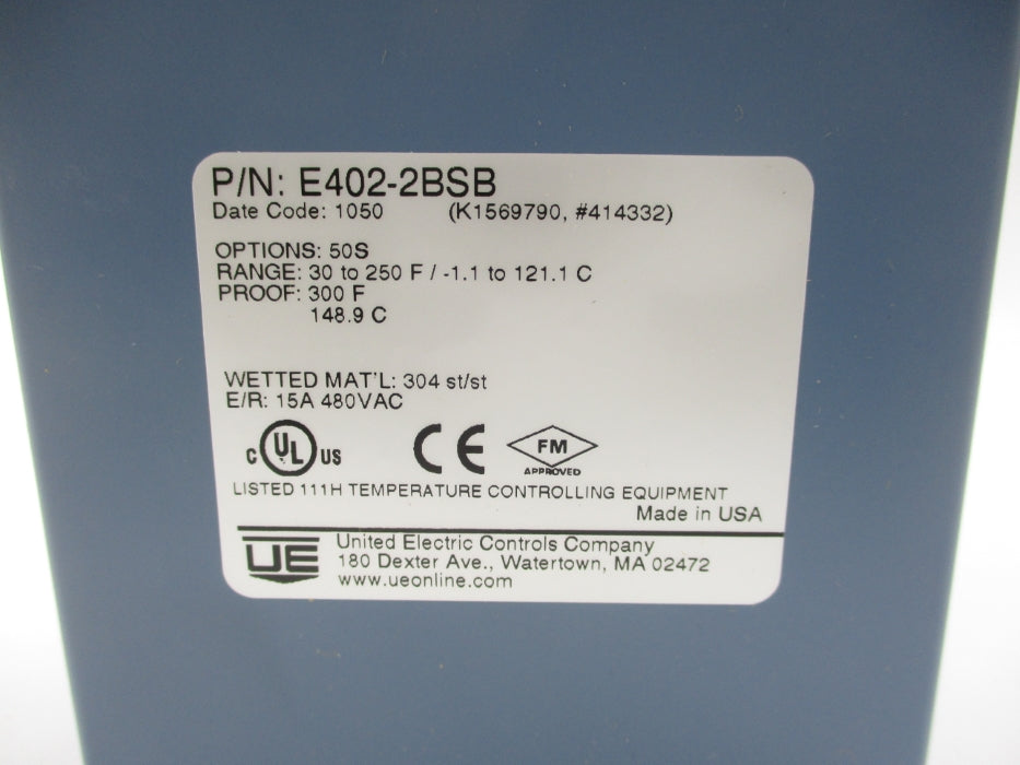 UNITED ELECTRIC E402-2BSB NSMP