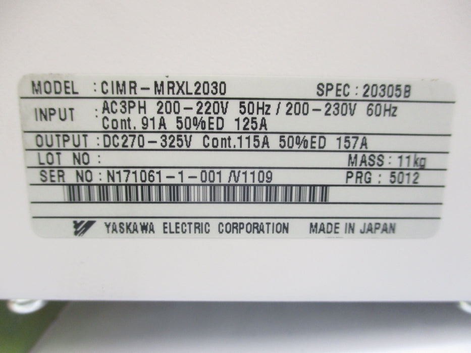 YASKAWA CIMR-MRXL2030 NSMP