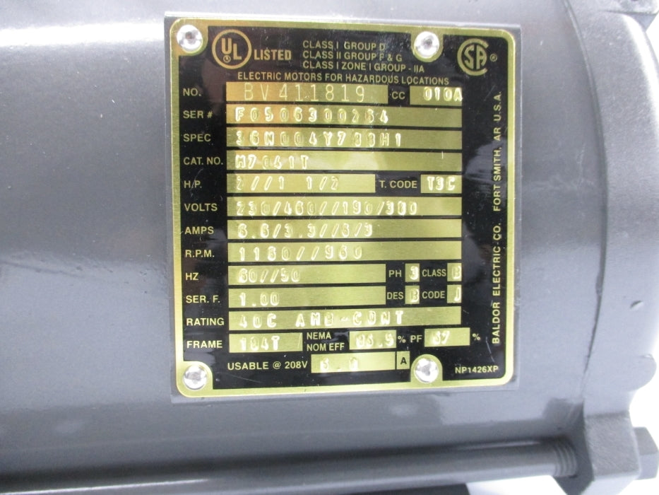 BALDOR M7041T NSNP