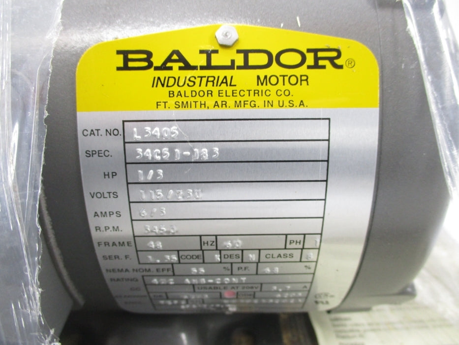 BALDOR L3405 SER. F 115-230V 3.0-3.2/6.0A NSMP
