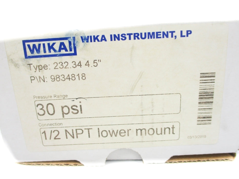 WIKA 9834818 0-30PSI NSMP