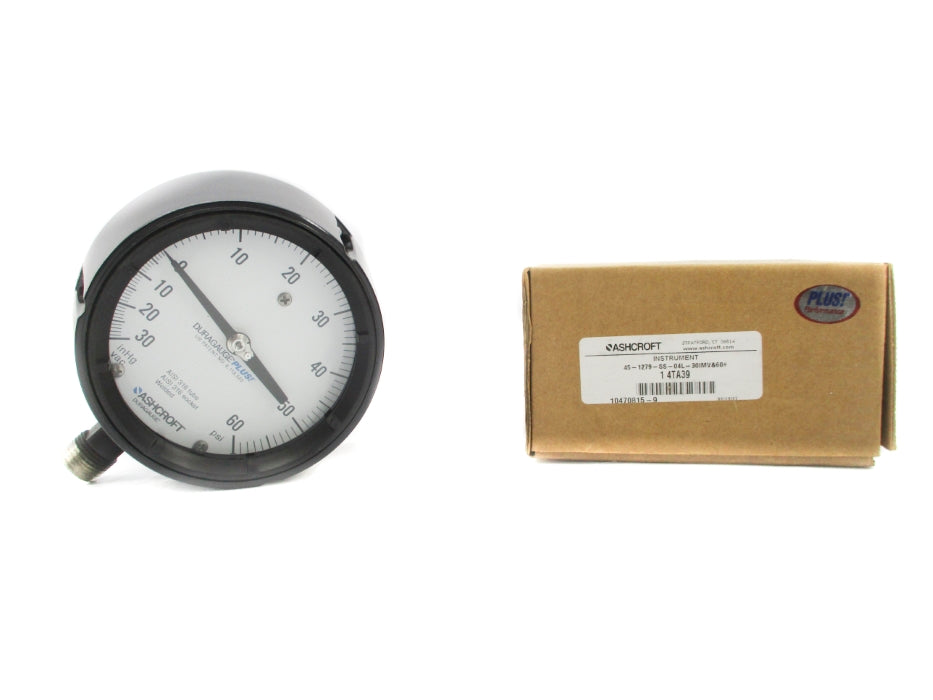 ASHCROFT 45-1279-SS-04L-30IMV&60# 30-0-60PSI NSMP