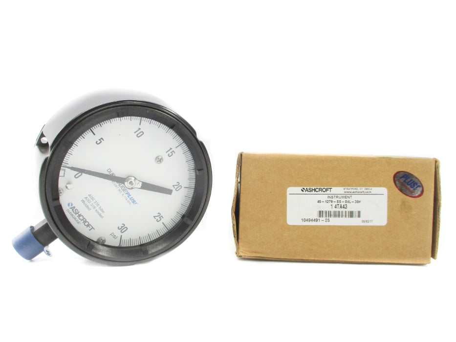 ASHCROFT 45-1279-SS-04L-30# 0-30PSI NSMP