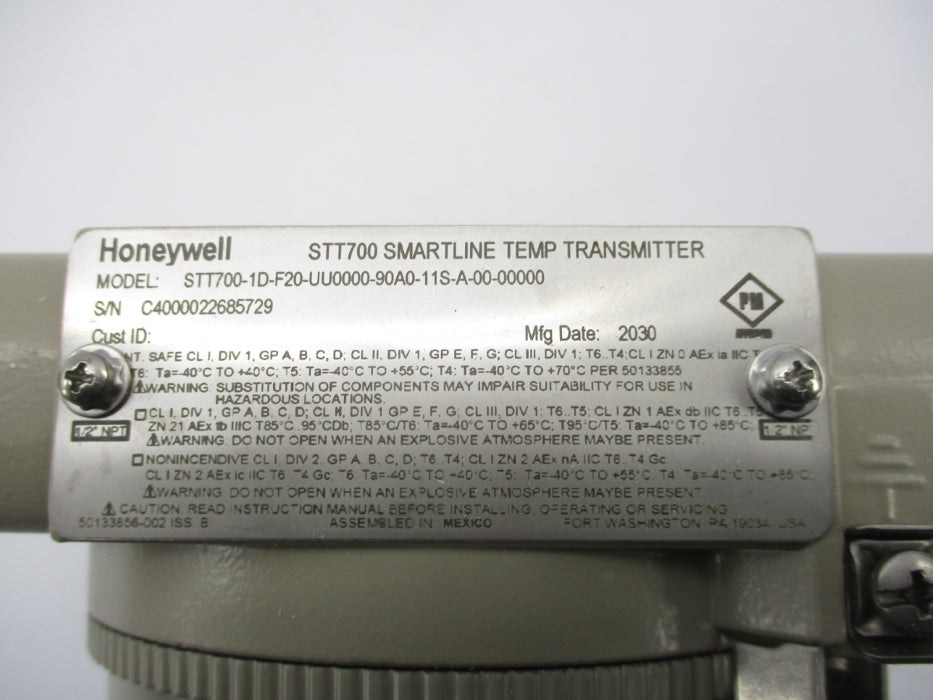 HONEYWELL STT700-1D-F20-UU0000-90A0-11S-A-00-00000 NSMP