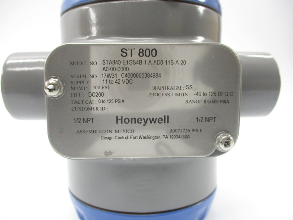 HONEYWELL STA840-E1GS4B-1-A-AD0-11S-A-20A0-00-0000 500PSI NSMP