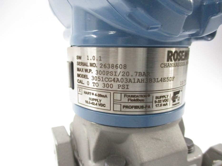 ROSEMOUNT 3051CG4A03A1AH3B3L4E5DF 300PSI NSMP