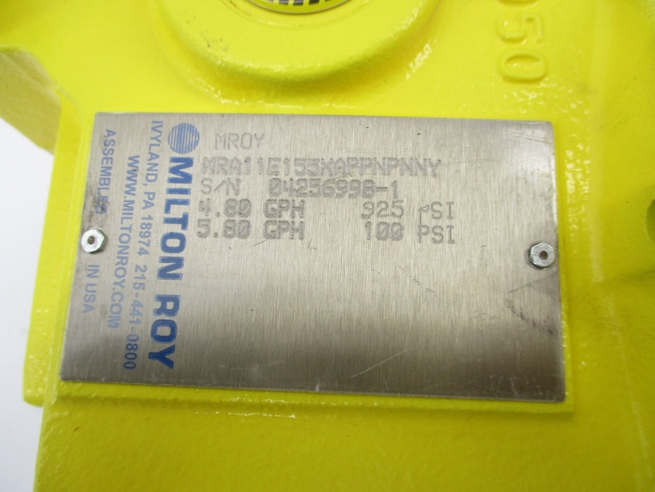 MILTON ROY MRA11E155XAPPNPNNY 925PSI NSNP
