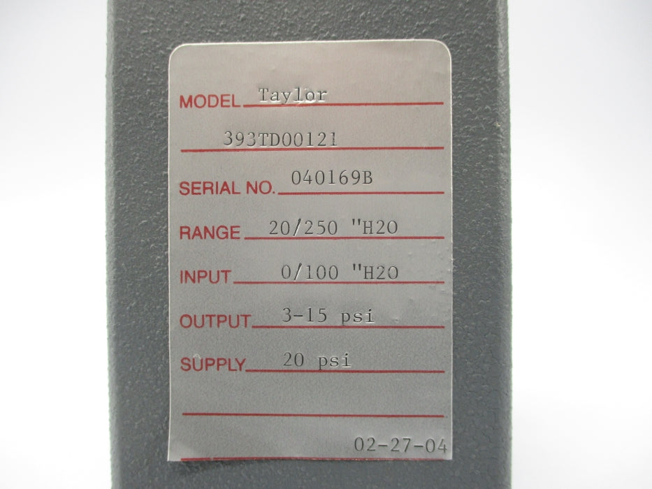 TAYLOR 393TD00121 3-15PSI NSNP
