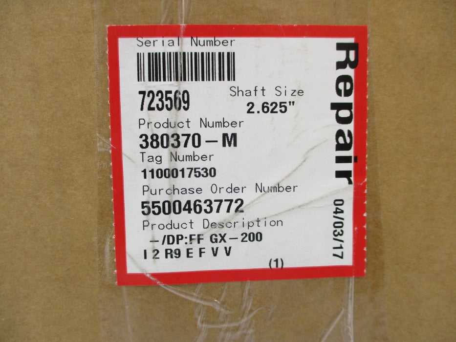 FLOWSERVE 723569 380370-M 1100017530 2.625 REMAN