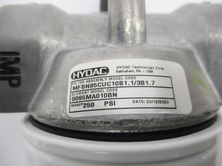 HYDAC MFBN95CUC10B1.1/3B1.7 250PSI NSMP