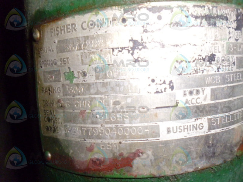 FISHER 657R-8-UR VALVE * USED *