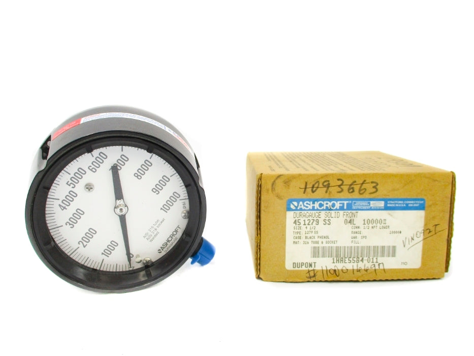 ASHCROFT 451279SS04L10000# 0-10000PSI NSMP