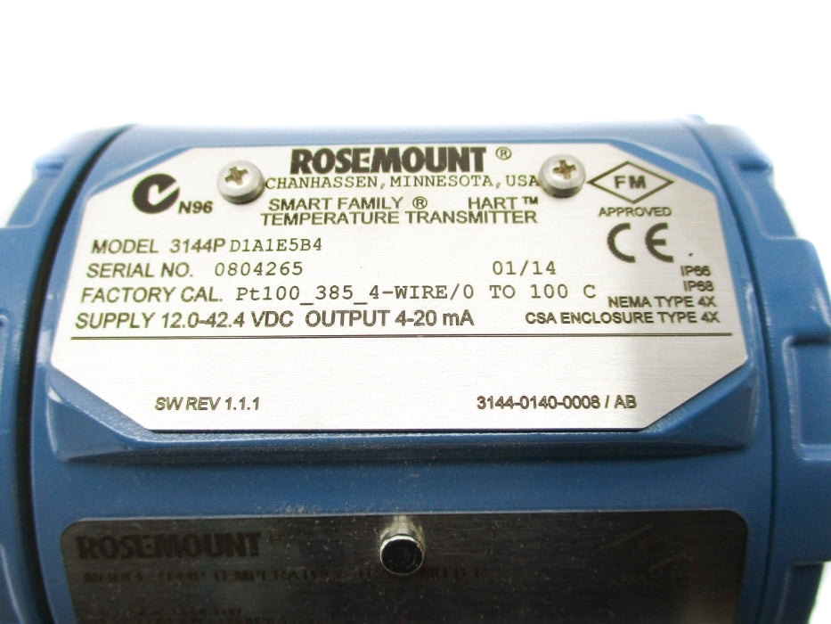 ROSEMOUNT 3144PD1A1E5B4 NSMP