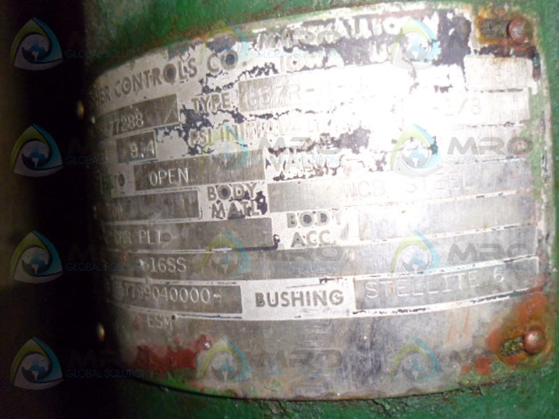 FISHER 657R-8-UR VALVE * USED *