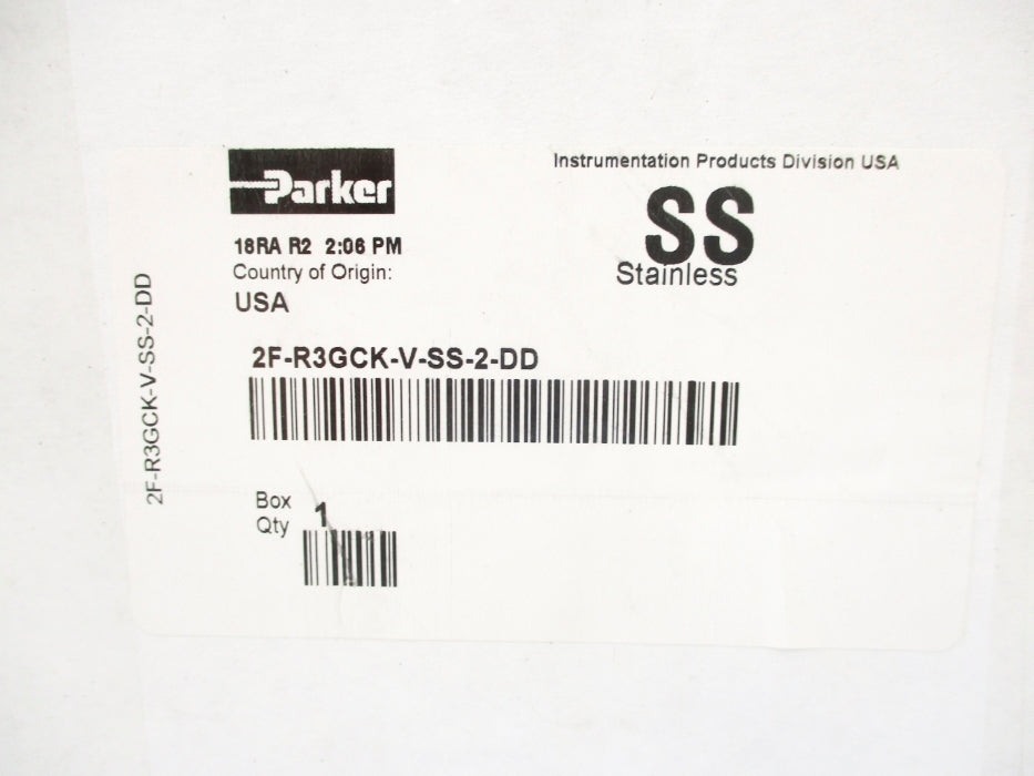 PARKER 2F-R3GCK-V-SS-2-DD NSMP