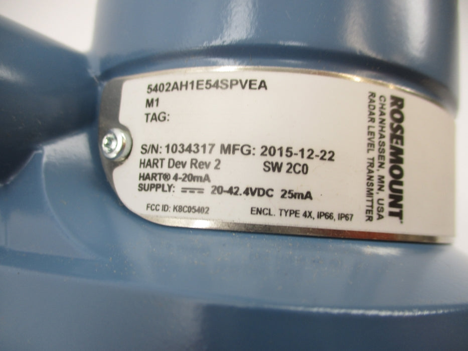 ROSEMOUNT 5402AH1E54SPVEAM1 NSMP