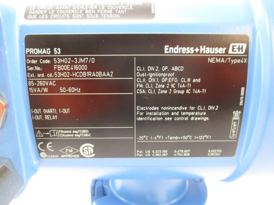 ENDRESS+HAUSER 53H02-3JM7/0 PROMAG 53 NSMP