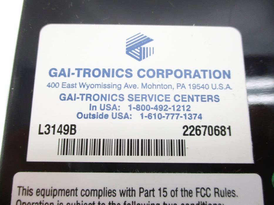 GAI-TRONICS L3149B C200 NSMP
