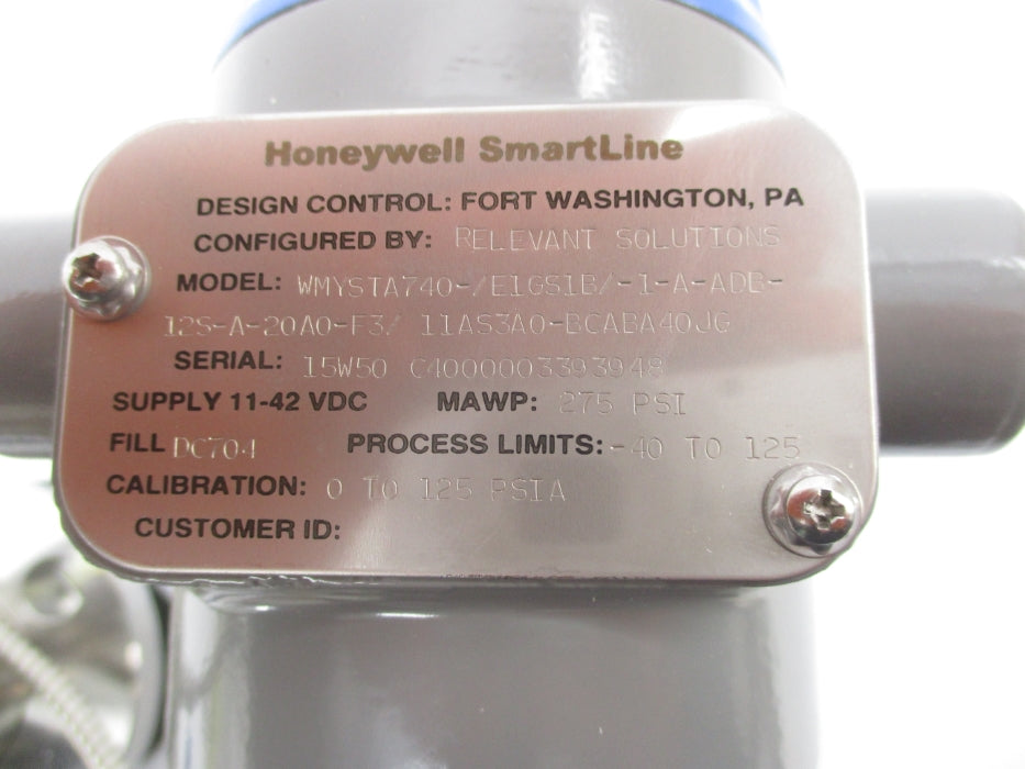 HONEYWELL WMYSTA740-/E1GS1B/-1-A-ADB-12S-A-20A0-F3/11AS3A0-BCABA40JG NSNP