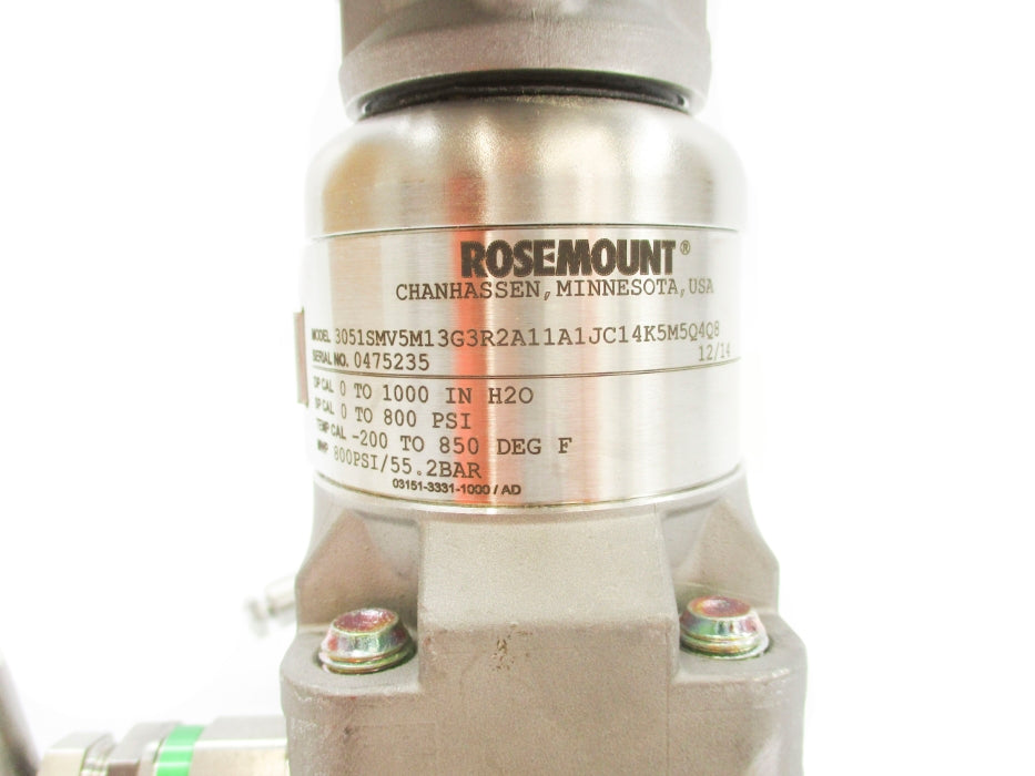ROSEMOUNT 3051SMV5M13G3R2A11A1JC14K5M5Q4Q8 0-1000PSI NSMP