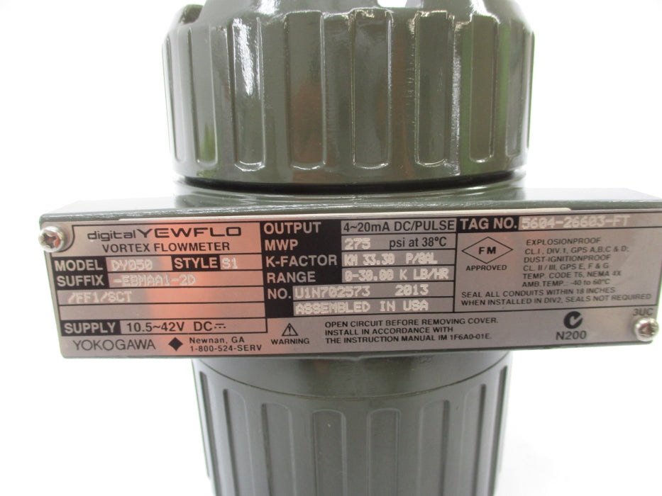 YOKOGAWA DY050EBMAA12D/FF1/SCT 275PSI NSMP MRO Global Solutions