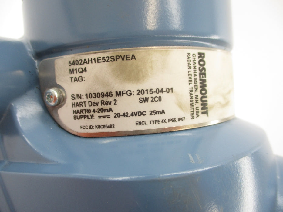 ROSEMOUNT 5402AH1E52SPVEAM1Q4 UNMP