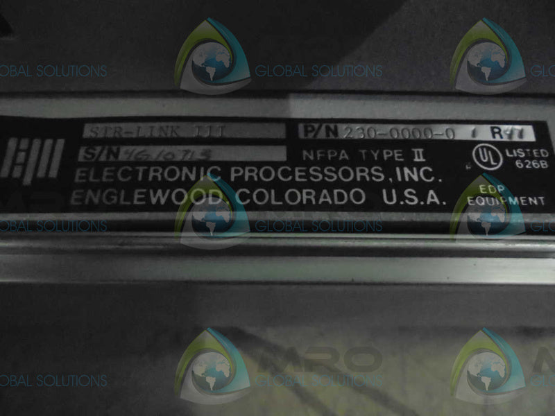 ELECTRONIC PROSSESORS INC. STR-LINKIII  230-0000-01 R47 * NEW IN CASE *